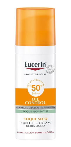 Imagen 1 de 8 de Protector Solar Facial Seco Oil Control Fps 50 Eucerin 50ml