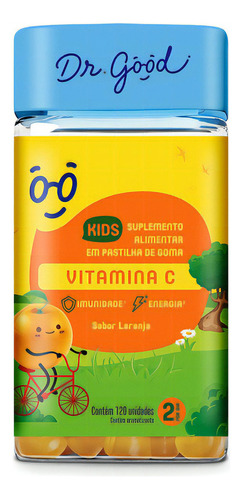 Vitamina C Kids Laranja 120 Gomas - Dr. Good