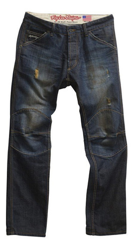 Calça Calca Masculina Adulta Troy Lee Rider Jean Azul Escuro