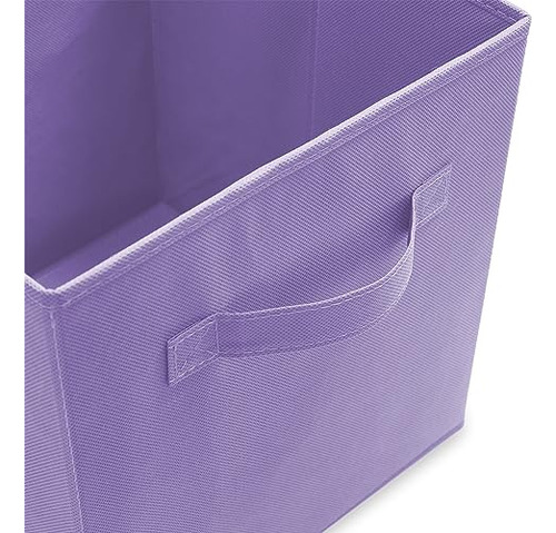 Juego De 6 Cubos De Almacenamiento Plegables De Tela Lavanda