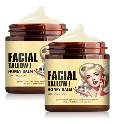 Para Bálsamo De Sebo De Res Batido Y Miel Funfunman, Crema