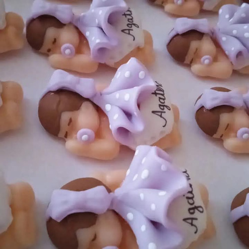 40 Lembrancinhas BebĂȘ Menina Menino Rosa Azul Maternidade