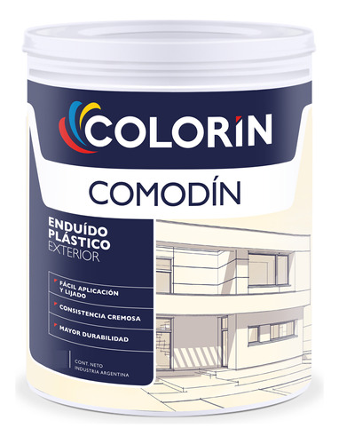 Comodin Enduid Plastico Exterior Al Agua 1 L Colorin