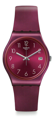 Reloj Swatch Redbaya Gr405 Color De La Correa Rojo