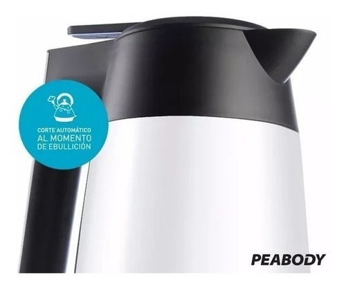 Imagen 2 de 7 de Jarra Eléctrica Termo Corte Mate 1.7 Lt Peabody Pe-vk17