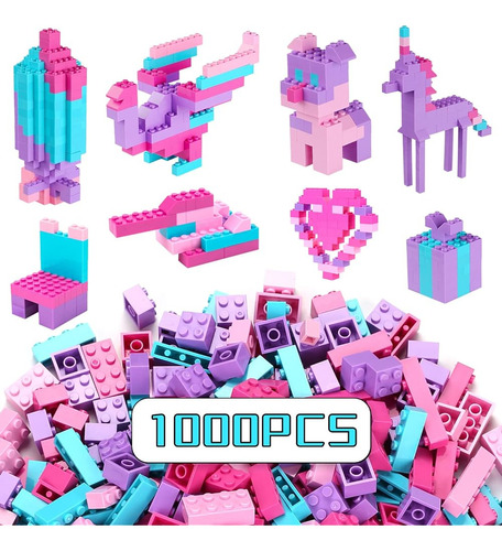 1000 Pcs Ladrillos De Construcción En 4 Colores Pastel De Ch