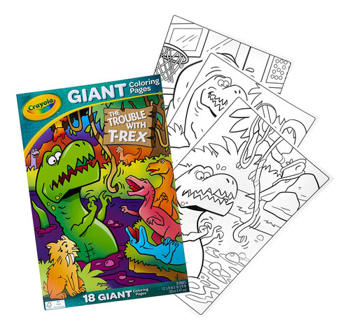 18 Giant Coloring Pag Trex, De Crayola Libros Infantiles. Crayola Libros De Colorear, Vol. 1. Editorial Crayola, Tapa Blanda En Inglés, 2025