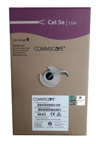 Cable De Red Utp Cat-5e Amp Commscope Caja X305m