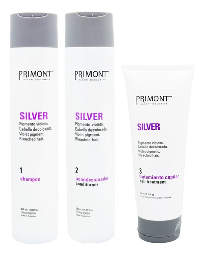 Primont Kit Silver Shampoo Acondicionador Mascara Chico 6c