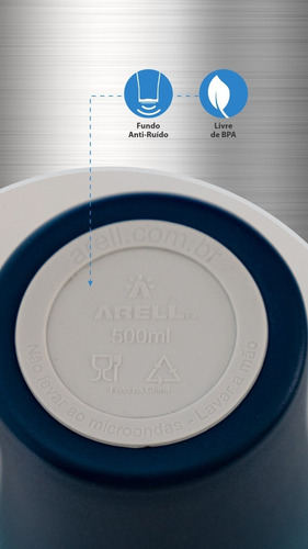 Imagem 8 de 9 de Copo Térmico De Cerveja 500ml Azul Ocean Blue - Arell