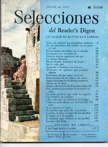 Selecciones Del Reader´s Digest Nº128 Julio 1951