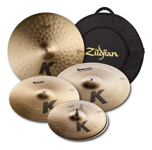 Kit Set Prato Zildjian K Series Kp100 15 17 19 22 Com Bag