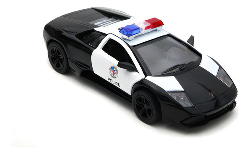 Carrinho Miniatura Da Policia Em Ferro Escala 1/32 De 12cm Cor Lamborgne