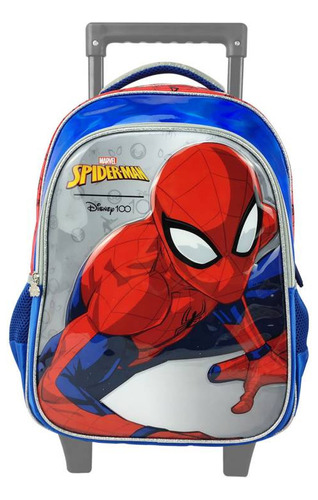 Morral Con Ruedas Y Lonchera Disney 100 Spiderman 