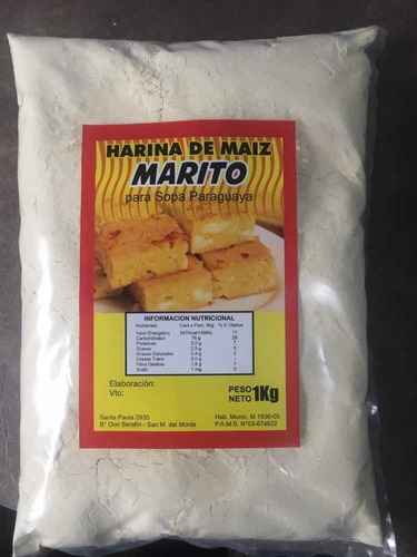 Harina De Maíz    Para Hacer Sopa Paraguaya ! ! !