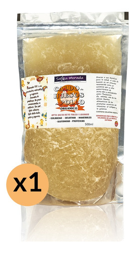 Caldo De Hueso De Pollo 48hs Natural Colágeno 500ml