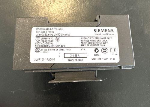 Siemens 3uf7101-1aa00-0 Relay Measuring Module *new Open Ddd