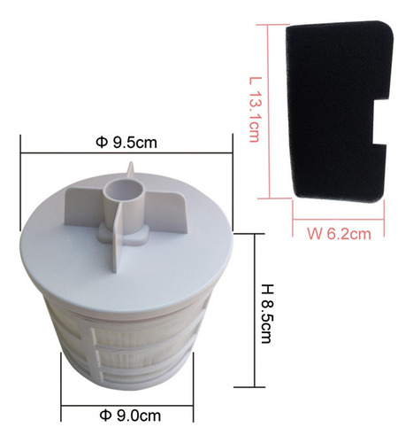 Kit De Filtro Hepa Para Aspiradora Y Filtro De Espuma Para