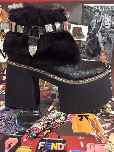 Botas Plataforma Corderito Piel Otoño Invierno 2017