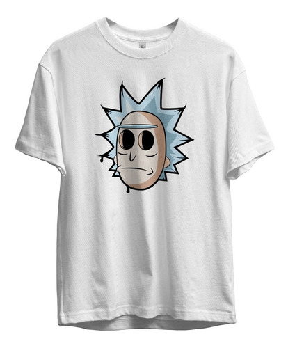 Remera Rick And Morthy Rick Sin Ojos Algodon Blanca