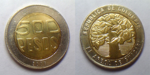 Moneda 500 Pesos Colombia Arbol De Guacari