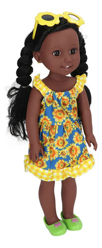 Vestido Infantil Black Doll Girl De 15 Polegadas De Vinil Re