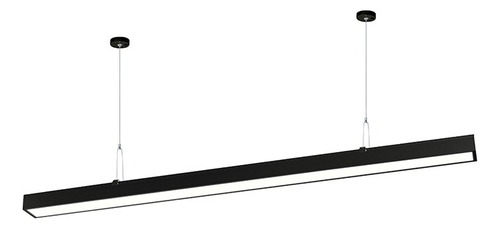 Lampara Colgante Lineal 120cm 24w Colgante /sobrepuesta Estructura Negro Luz Neutra