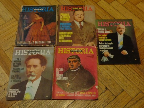 Lote De 5 Revistas Todo Es Historia. Años 1960/1970&-.