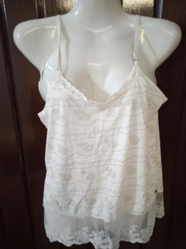 Musculosa Dama Talle S Uniform Modal,encaje Y Puntilla Nueva