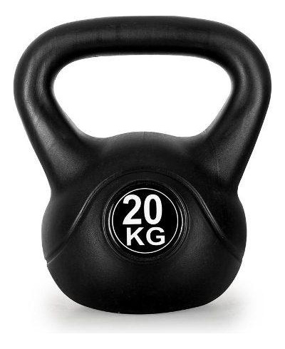 Pesa Rusa De 20 Kg Kettlebel 44 Libras Fitness Crossfit Color Negro