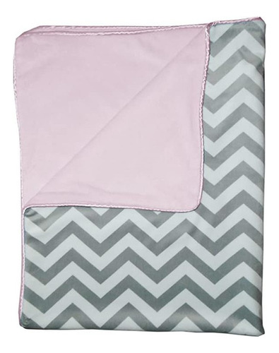 Baby Doll Bedding Minky Chevron Cuna Edredón, 