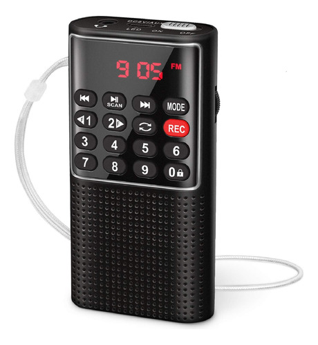 Radio Walkman Fm De Bolsillo Con Batera Porttil Con Grabador
