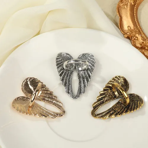 Anillos De Metal, Alas De Ángel, Alas Grandes En Forma De Co