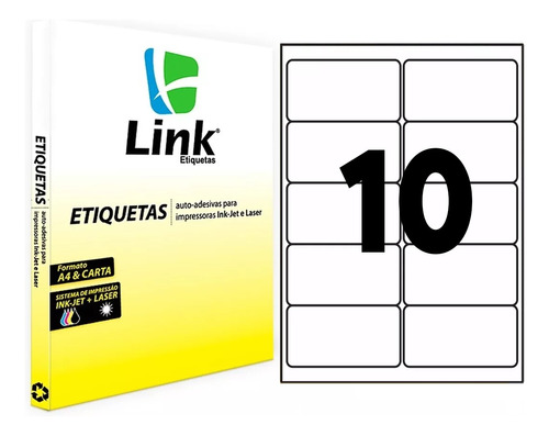 Etiqueta Adesiva Carta 101,6mmx50,8mm Caixa Com 100 Folhas