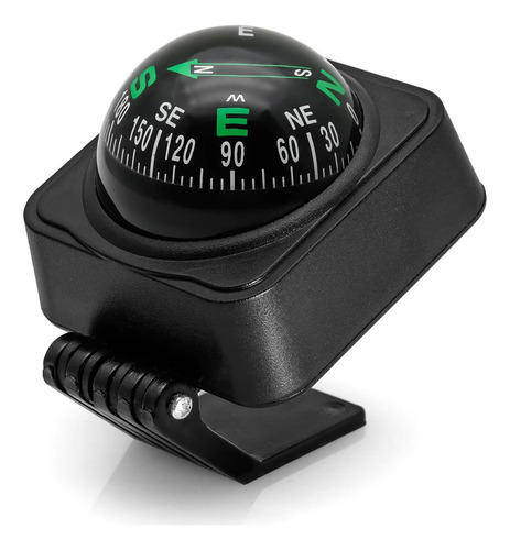 Brújula De Bola Ajustable Para Tablero De Automóvil Negro