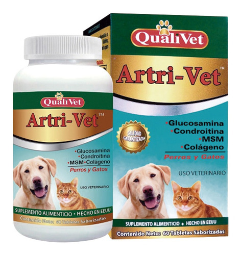 Artri Vet Vitaminas Perros Gatos Articulaciones 60 Tab