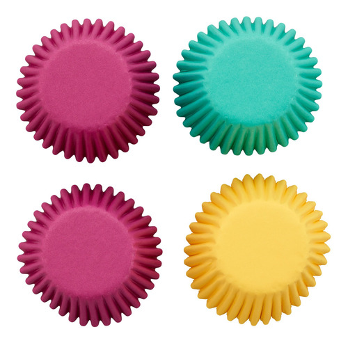Capacillo Mini Magenta, Verde Y Amarillo C/100 Pzas Wilton