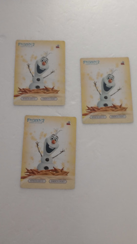 3 Cartas De Frozen 2.repetidas Coleccionables (Usado)