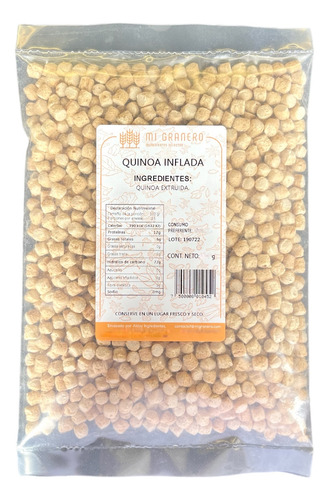 Quinoa Inflada Crispy Extruida 1 Kilo Natural Mi Granero