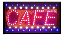 Comprar Cartel Led Cafe Abierto Kiosco Bar O La Palabra Que Quieras