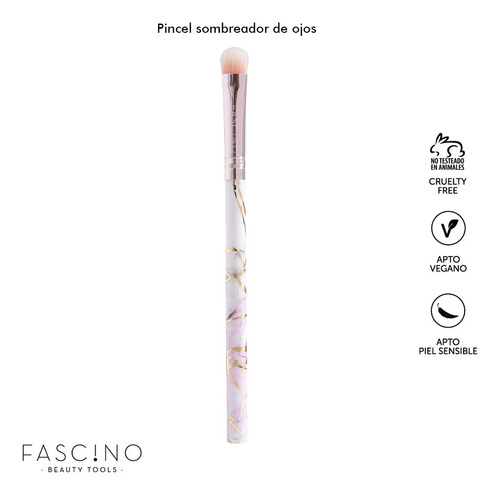 Set 6 Brochas Y Pinceles De Maquillaje Marble Fascino