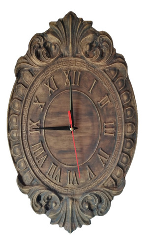 Reloj De Pared Tallado En Madera Elegancia Y Encanto Clásico