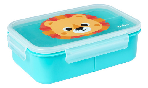 Lancheira Com Divisória Lunchbox 1000ml Marmita Buba Zoo
