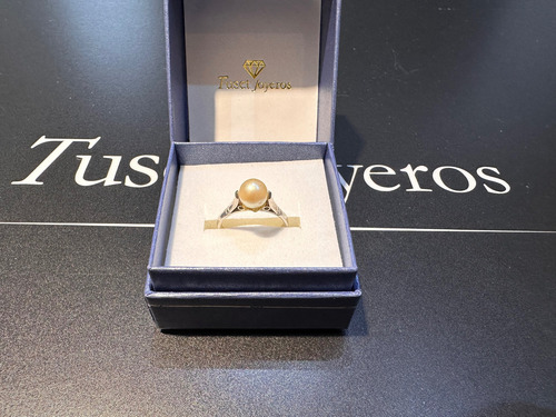 Anillo Solitario De Perla (artificial) En Plata 925. Tuset.