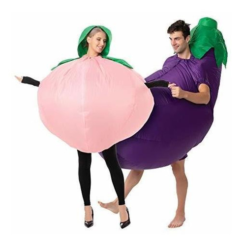 Pareja De Peaches Y Berenjena Adultos Inflable Disfr...