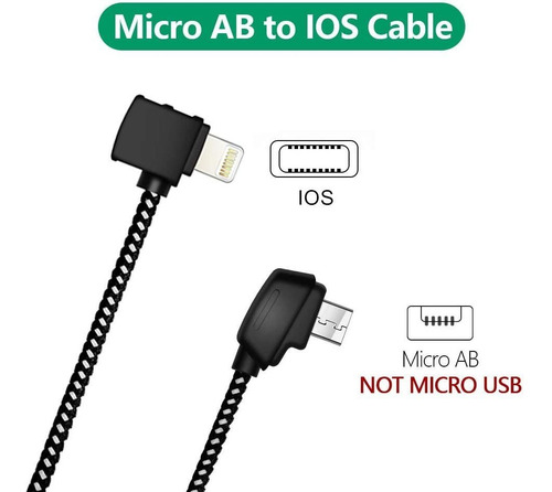 Cable 9cm Micro Ab - Ios (dji Mavic Mini/mavic 2 Pro Zoom)