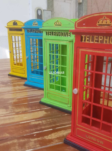 Cabina Telefónica Adorno Regalo Navideño Navidad