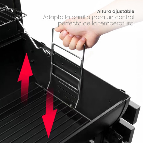 Asador De Carbón Tipo Barril Con Ruedas Acero Inoxidable Parrilla Para Jardin Kitzo