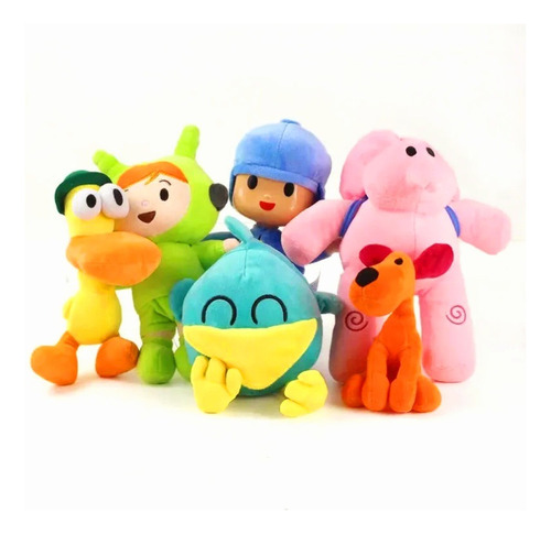 Peluche Pocoyo Set 6 Pzas Elly Pato Loula