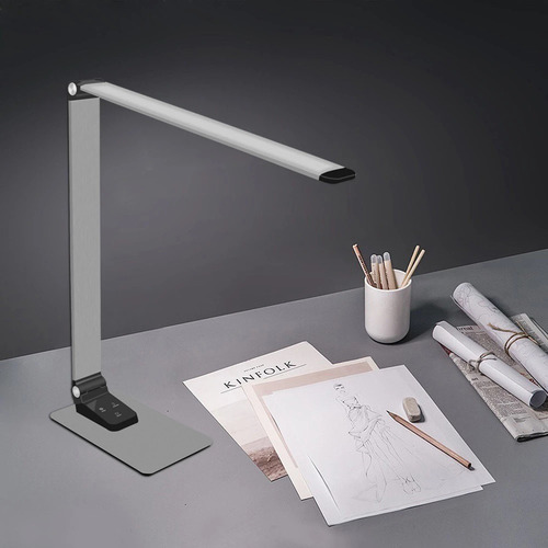 Imagen 9 de 9 de Lámpara Led Touch De Escritorio De Aluminio Con Puerto Usb